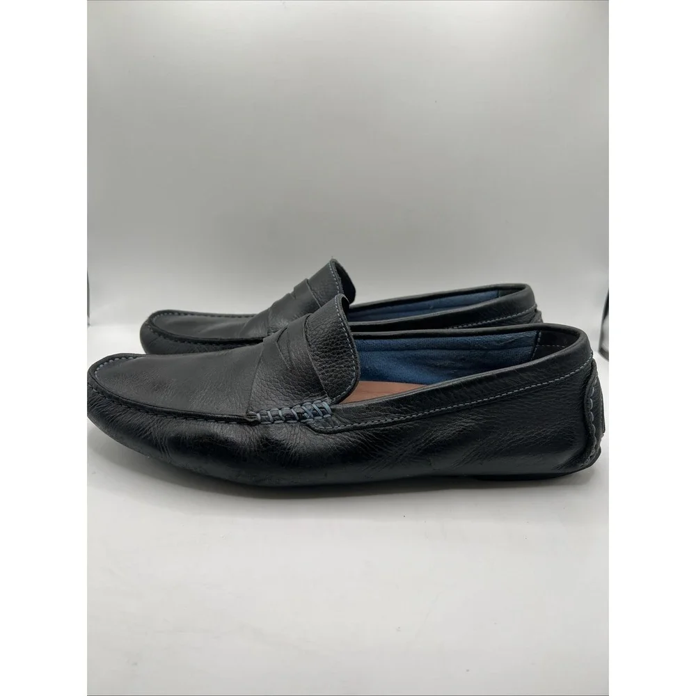 Donald J Pliner Vinco-98 Men's Penny Driving Loafers Shoes Sz11 Leather Blk  MS4